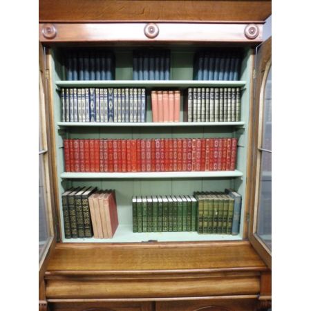 Viktorianisches Eichen und Mahagoni Bücherregal 