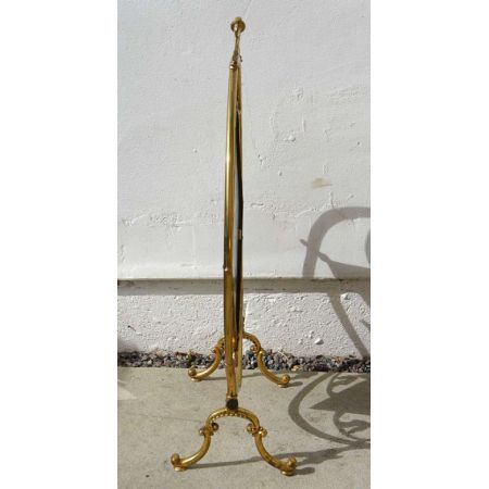 Mirrored brass Feuerschirm Kaminschirm mit Spiegel Messing antik ca. 1910-1920