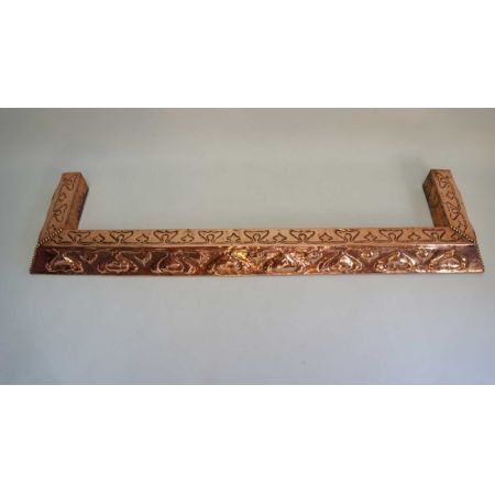 Kamin Kotflügel mit Kupferverkleidung Kupferrahmen antik Massivholz ca. 1910/15 