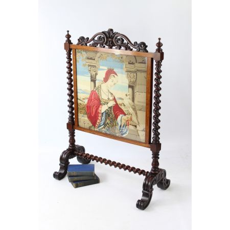 großer viktorianischer Palisander-Feuerschutz