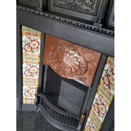 Viktorianischer Gusseisen Kachelofen