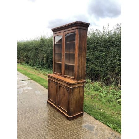 Zweitüriges Bücherregal Mahagoni 