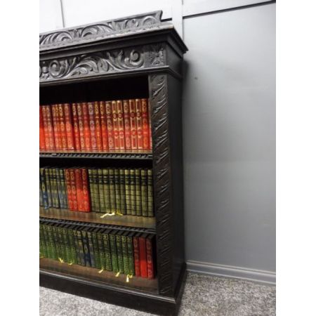 Viktorianischea Bücherregal aus dunkler Eiche