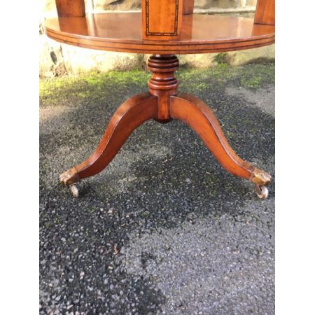 Antik drehbares Bücherregal Bücherschrank aus Satinholz edwardianisch