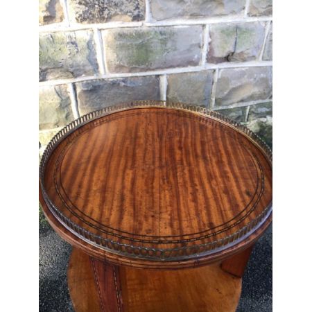 Antik drehbares Bücherregal Bücherschrank aus Satinholz edwardianisch