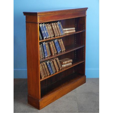 Offener Bücherschrank Bücherregal Massivholz Mahagoni Antik edwardianisch