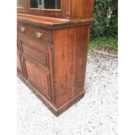 Viktorianischer Bücherschrank aus Nussbaum mit 2 Türen