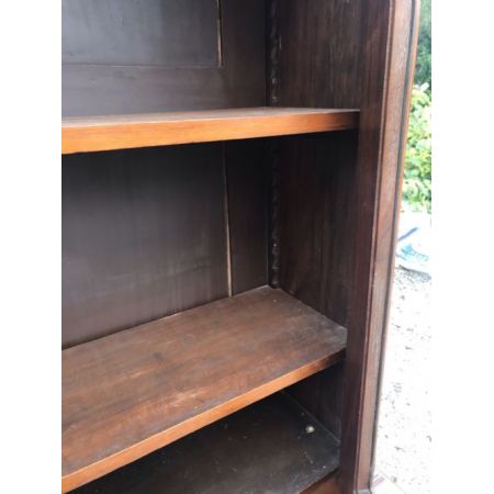 Viktorianischer Bücherschrank aus Nussbaum mit 2 Türen