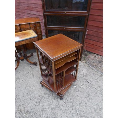 antikes Mahagoni Bücherregal drehbar. Original aus der Edwardian Era