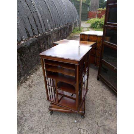 antikes Mahagoni Bücherregal drehbar. Original aus der Edwardian Era