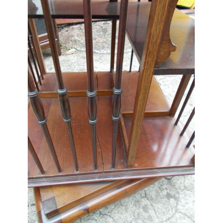 antikes Mahagoni Bücherregal drehbar. Original aus der Edwardian Era