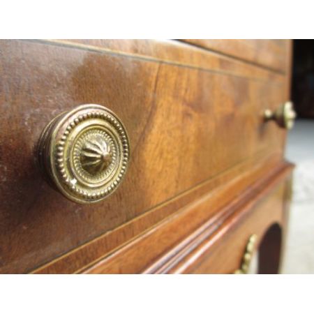 Antiker Bücherschrank aus Mahagoni Massivholz