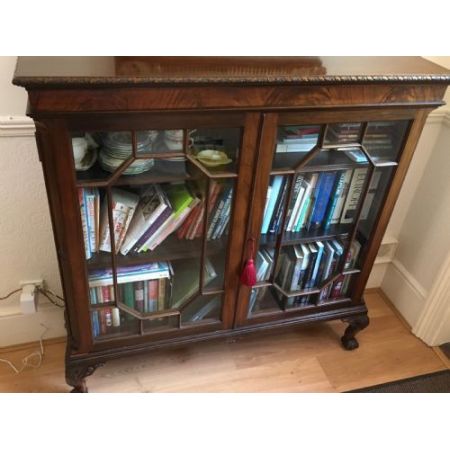 Antikes Bücherregal aus Mahagoni