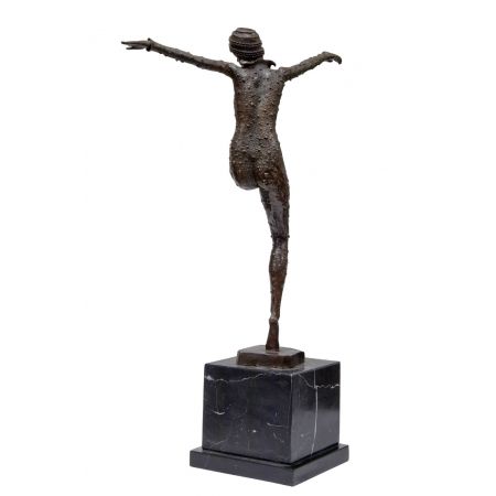 Antike Dekofigur einer Tänzerin. Art Deco 