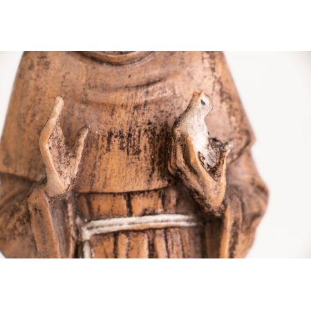 Antike Holzstatue des Heiligen Franziskus gefretigt von Assisi.19. Jahrhunderts.