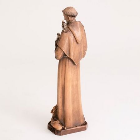Antike Holzstatue des Heiligen Franziskus gefretigt von Assisi.19. Jahrhunderts.