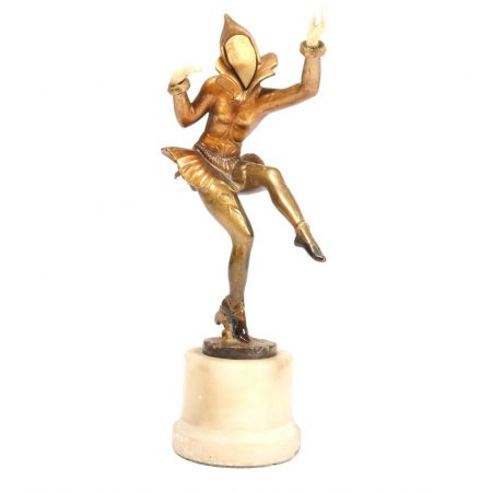 Antike Art Deco Bronzefigur. Etwa 1930