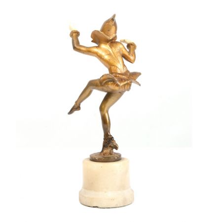 Antike Art Deco Bronzefigur. Etwa 1930