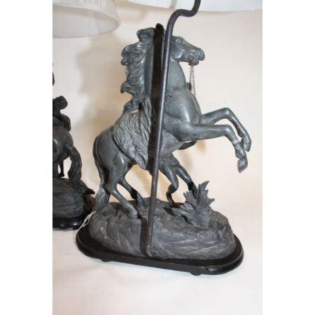 Skulptur "Spelter-Marley-Pferde". Spätes 19. Jhr.
