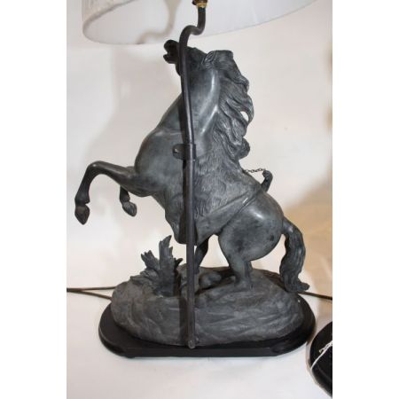 Skulptur "Spelter-Marley-Pferde". Spätes 19. Jhr.