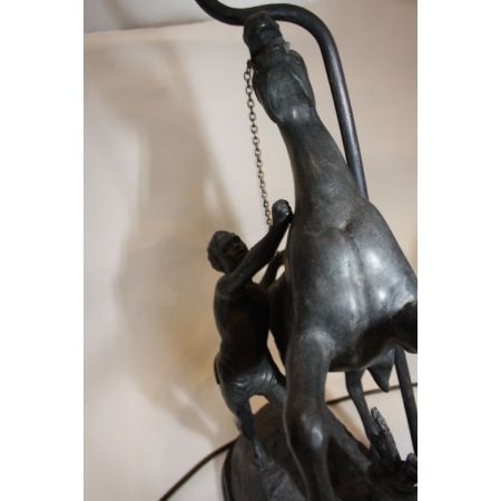 Skulptur "Spelter-Marley-Pferde". Spätes 19. Jhr.