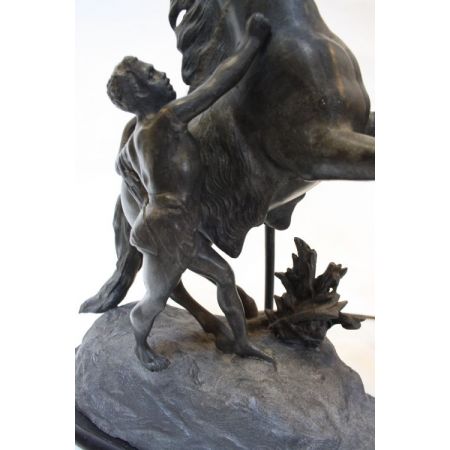 Skulptur "Spelter-Marley-Pferde". Spätes 19. Jhr.