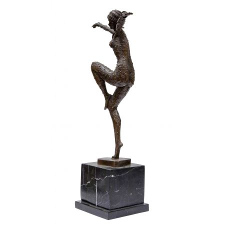 Art Deco Figur Tänzerin. Bronze, 1960.