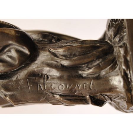 Antike Bronzereduktion der Skulptur "Venus au Bain". Étienne-Maurice Falconnet, Ende des 19. Jahrhunderts