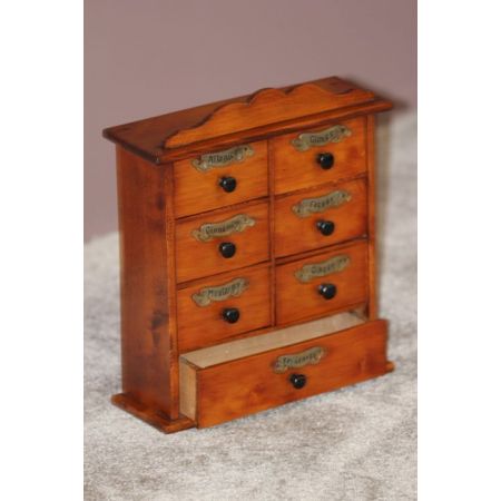 Edwardianisches Set aus Gewürzschubladen