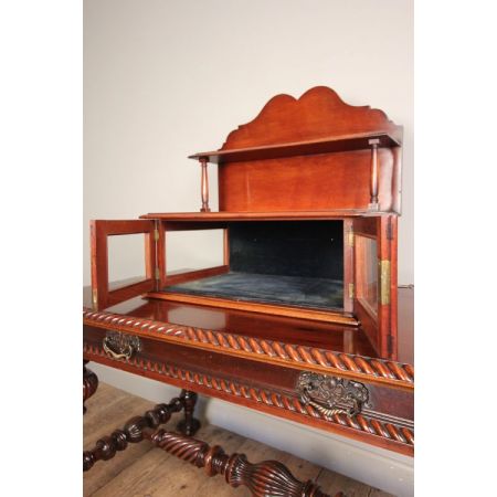 Tischvitrine aus Mahagoni showcase Selten Massivholz