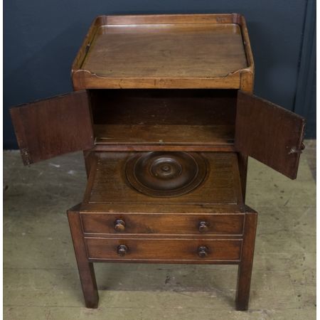 Antiker georgianischer Nachtschrank aus Mahagoni, ca. 18. Jahrhundert