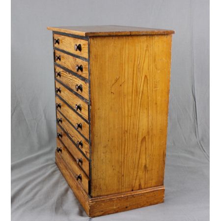 Kleine antike viktorianische Kommode eines Probensammlers, Weichholz, ca. 19. Jahrhundert