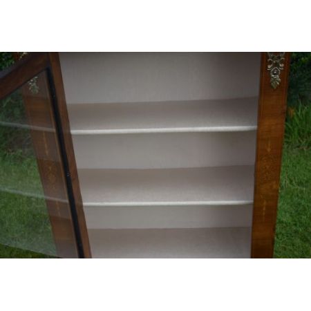 Antike viktorianische Pier Vitrine aus Walnussholz, ca. 1860