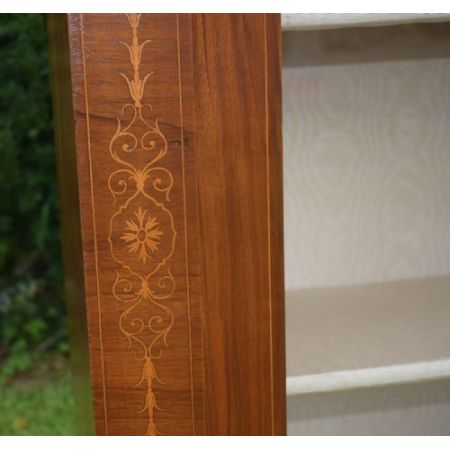 Antike viktorianische Pier Vitrine aus Walnussholz, ca. 1860