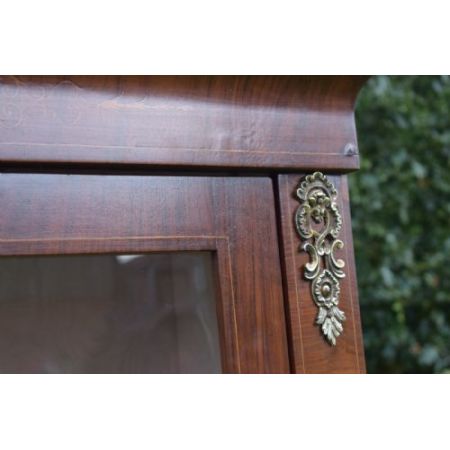 Antike viktorianische Pier Vitrine aus Walnussholz, ca. 1860