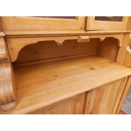 Edwardianischer Kiefernschrank Weichholz antik ca 1900