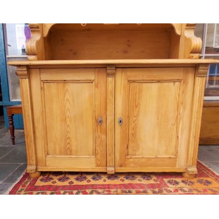 Edwardianischer Kiefernschrank Weichholz antik ca 1900