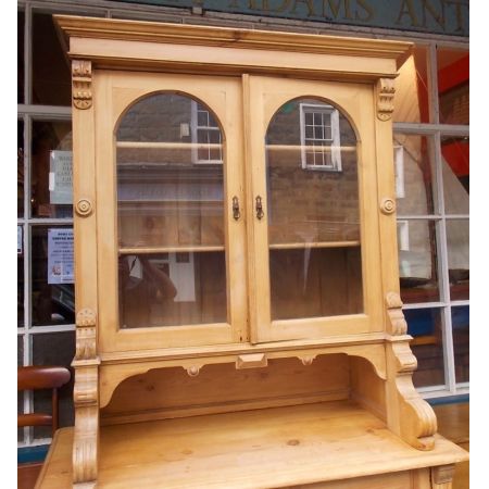 Edwardianischer Kiefernschrank Weichholz antik ca 1900