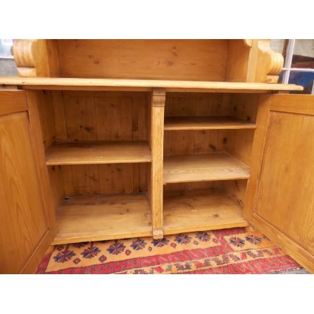 Edwardianischer Kiefernschrank Weichholz antik ca 1900