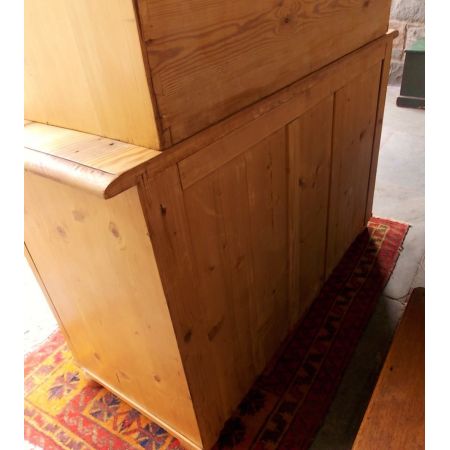 Edwardianischer Kiefernschrank Weichholz antik ca 1900