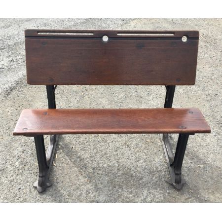 Zweisitz Schulbank antik ca 1900