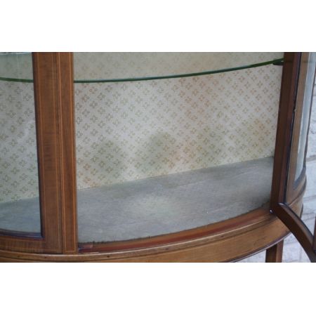 Edwardianisch Schrank Intarsienschrank Vitrine Antik Mahagoni Massivholz