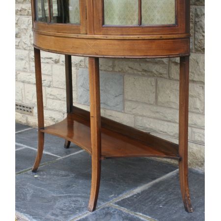 Edwardianisch Schrank Intarsienschrank Vitrine Antik Mahagoni Massivholz