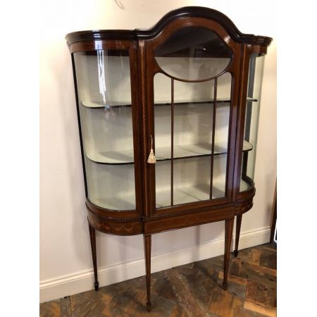 Massivholz Mahagoni Antik Vitrine Cabinet Edwardianisch