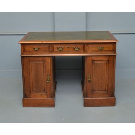 Viktorianischer Schreibtisch Massivholz mit Mahagoni Antik