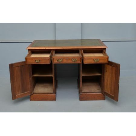 Viktorianischer Schreibtisch Massivholz mit Mahagoni Antik