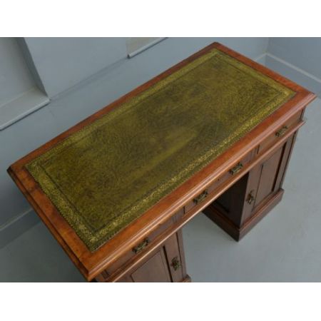 Viktorianischer Schreibtisch Massivholz mit Mahagoni Antik