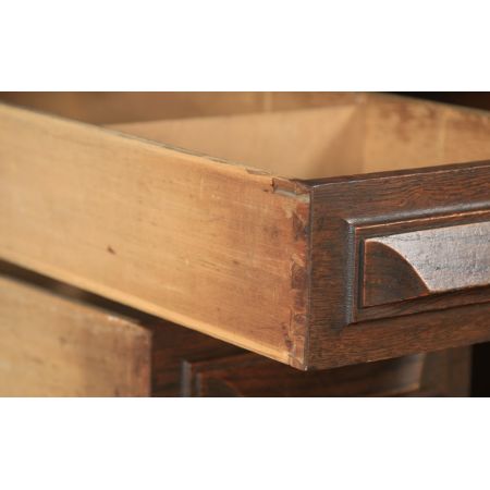 Antiker englischer Rollschreibtisch, Rollpult aus Eiche / roll top pedestal office desk, circa 1920 George V