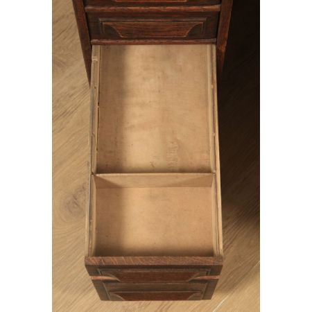 Antiker englischer Rollschreibtisch, Rollpult aus Eiche / roll top pedestal office desk, circa 1920 George V