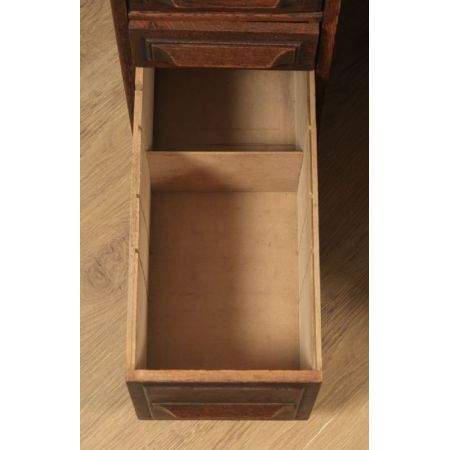 Antiker englischer Rollschreibtisch, Rollpult aus Eiche / roll top pedestal office desk, circa 1920 George V